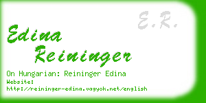 edina reininger business card